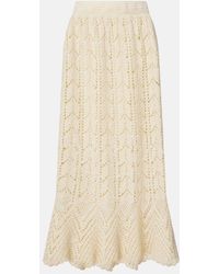 Zimmermann - Crochet Cotton Midi Skirt - Lyst