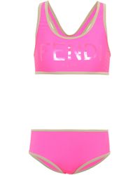 Fendi Bedruckter Bikini - Pink