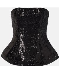GIUSEPPE DI MORABITO - Sequined Bustier Top - Lyst