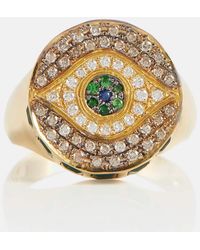 Ileana Makri - Dawn Candy 18kt Gold Ring With Diamonds And Gemstones - Lyst