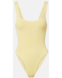 Hunza G - Square Neck Swimsuit - Lyst
