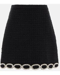 Valentino - Minifalda de tweed adornada - Lyst