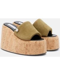 The Attico - Mochi Suede Platform Slides - Lyst