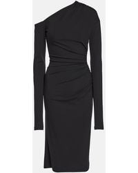Dolce & Gabbana - Draped Jersey Midi Dress - Lyst