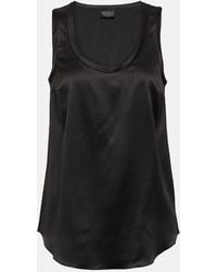 Brunello Cucinelli - Silk-Blend Tank Top - Lyst