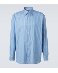 AURALEE - Striped Cotton And Silk Shirt - Lyst