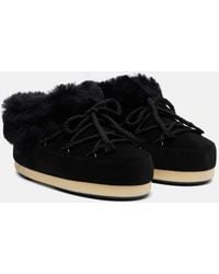 Moon Boot - Slip-Ons Evx Aus Veloursleder Mit Shearling - Lyst