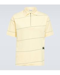 Burberry - Ekd Striped Cotton Pique Polo Shirt - Lyst