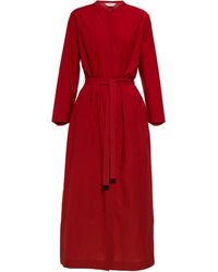 Max Mara Kleid Rispoli aus Baumwoll-Twill - Rot