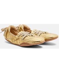 Acne Studios - Bilaria Metallic Leather Sneakers - Lyst