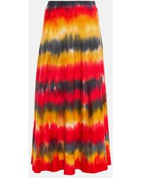 Gabriela Hearst - Ella Tie-Dye Cashmere And Silk Maxi Skirt - Lyst