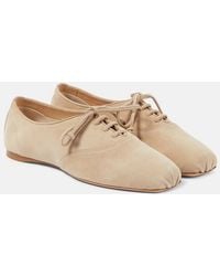 Gabriela Hearst - Maya Leather Lace-Up Flats - Lyst