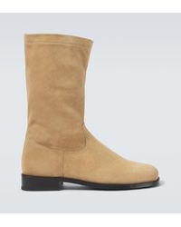 Lemaire - Soft Workwear Suede Ankle Boots - Lyst