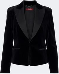 Max Mara - Elegante Cotton Velvet Blazer - Lyst
