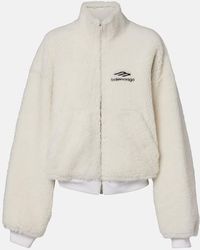 Balenciaga - Lederjacke Aus Shearling - Lyst