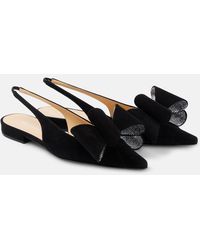 Mach & Mach - Le Cadeau Suede Ballet Flats - Lyst