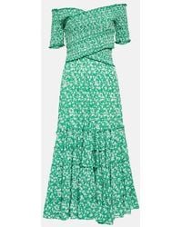 Poupette - Soledad Floral Midi Dress - Lyst