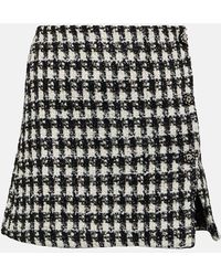 Self-Portrait - Embellished Tweed Miniskirt - Lyst