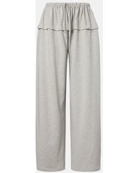 Alaïa - Ruffled Cotton-Blend Track Pants - Lyst