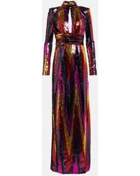Rebecca Vallance - Kaia Zig-zag Gown - Lyst
