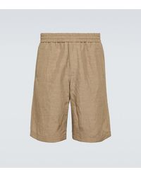 Giorgio Armani - Viscose And Linen Canvas Bermuda Shorts - Lyst