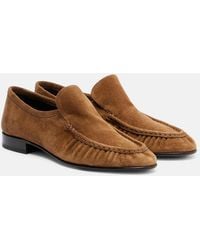 The Row - Soft Mocassin Two Suede Loafers - Lyst
