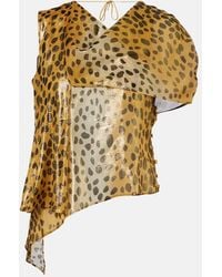 JACQUES WEI - Silk-Blend Lame Top - Lyst