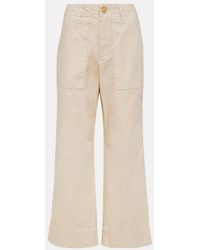 Velvet - Mya Cropped Cotton Wide-Leg Pants - Lyst