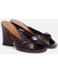 Zimmermann - Gleam 85 Snake-Effect Leather Mules - Lyst