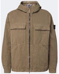 Stone Island - Compass Cotton And Wool-Blend Jacket - Lyst