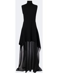 Sportmax - Turtleneck Tiered Maxi Dress - Lyst