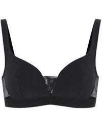 Stella McCartney Mesh-trimmed Bikini Top - Black