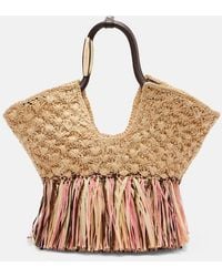 Zimmermann - Goldentime Small Raffia Tote Bag - Lyst