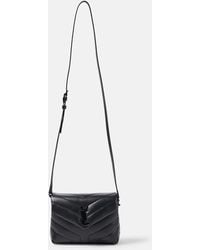 Saint Laurent - Borsa a tracolla Loulou toy in pelle nera - Lyst