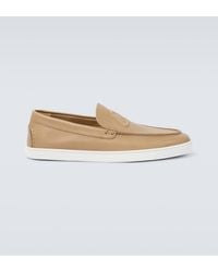 Christian Louboutin - Varsiboat Leather Loafers - Lyst
