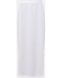 Wardrobe NYC - Sheer Lace Midi Skirt - Lyst