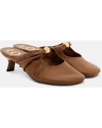 Loewe - Pebble 45 Leather Mules - Lyst