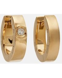 TOTEME - 18Kt Hoop Earrings With Diamond - Lyst