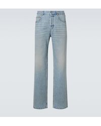 Saint Laurent - Jeans Rectos De Tiro Medio - Lyst