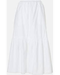 Patou - Tiered Cotton Maxi Skirt - Lyst