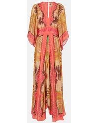 FARM Rio - Abito Lungo Sand Palms Scarf Con Stampa - Lyst