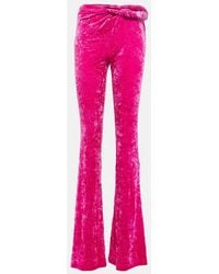 Versace - Pantalones acampanados de terciopelo - Lyst