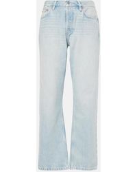 RE/DONE - Easy Straight Cropped Straight Jeans - Lyst