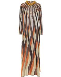 Gucci Vestido de fiesta de jacquard - Naranja