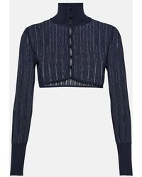 Alaïa - Crinoline Cropped Cardigan - Lyst