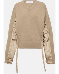 JW Anderson - Gathered Wool-blend Sweater - Lyst