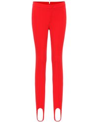 3 MONCLER GRENOBLE Fitted Stirrup leggings - Red