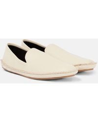 The Row - Vasko Leather Slip-On Shoes - Lyst