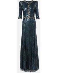 Jenny Packham - Pretty Thing Embellished Sequined Gown - Lyst