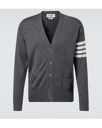Thom Browne - Cardigan 4-Bar Aus Wolle - Lyst